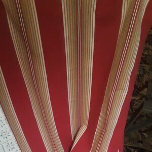 2 Pottery Barn 50W x 96L Red/Gold Striped Black-out Curtains